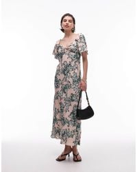 & Other Stories - Puff Sleeve Midaxi Dress With Twist Sweetheart Neckline - Lyst