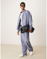 ASOS - Smart Wide Leg Pants With Triple Pleats - Lyst