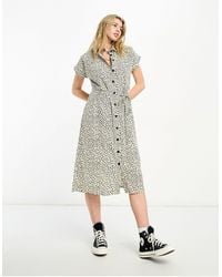 ONLY - Belted Midi Shirt Dress - Lyst