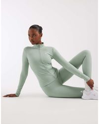 Nike - One Dri-fit Full Zip Fitted Long Sleeve Top - Lyst