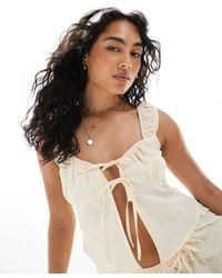 Miss Selfridge - Tie Front Cami Co-ord - Lyst