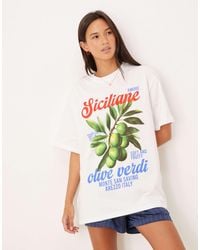 ASOS - Regular Fit Olive Verdi Graphic T-shirt - Lyst