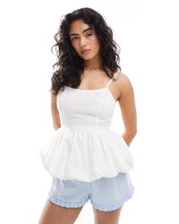 Miss Selfridge - Puff Ball Corset Top - Lyst