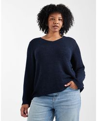 ONLY - Pull en maille à col v - Lyst