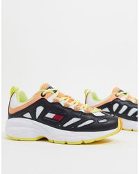 tommy hilfiger metallic retro trainers