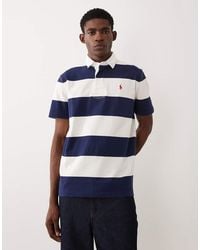 Polo Ralph Lauren - Icon Logo Short Sleeve Stripe Rugby Shirt - Lyst