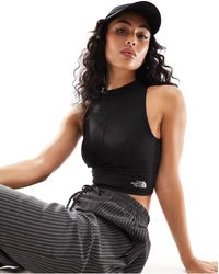 The North Face - Piping Ribbed Cropped Tank Top - Lyst