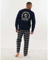 Threadbare - Coffee Club Long Sleeve Pyjama Set - Lyst