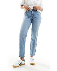 Vero Moda - Kyla - jeans dritti ampi a vita medio alta lavaggio chiaro - Lyst