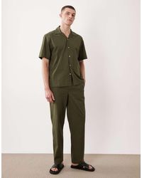 Only & Sons - Losvallende Broek Met Linnenlook - Lyst