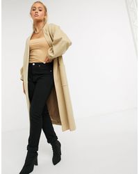 Helene Berman Edge To Edge - Jas Van Wolmix Met Ballonmouwen - Naturel