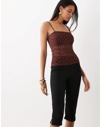 ASOS - Lace Square Neck Strappy Cami Top - Lyst