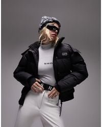 TOPSHOP - Sno Hooded Ski Puffer Jacket - Lyst