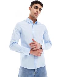 Calvin Klein - – stretch-hemd aus popeline - Lyst