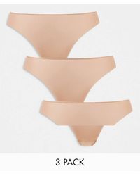 ASOS - Asos Design Curve 3 Pack No Vpl & Lace Thong - Lyst
