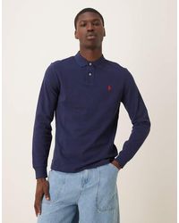 Polo Ralph Lauren - Icon Logo Long Sleeved Custom Slim Fit Polo - Lyst