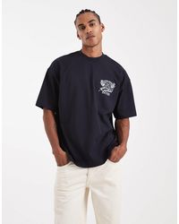 ASOS - Circular Design Collection Super Heavyweight Oversized T-shirt With Records Graphic - Lyst