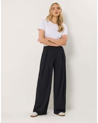 Long Tall Sally - Pleat Front Wide Leg Trousers - Lyst