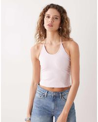Weekday - Scoop Halter Neck Vest Top - Lyst