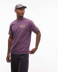 Levi's - Ruimvallend Gestreept T-Shirt Met Logo - Lyst