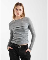 ASOS - Soft Jersey Drape Long Sleeve Top - Lyst