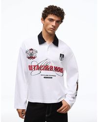 Bershka - Boxy Long Sleeve Polo Shirt - Lyst
