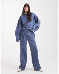 ASOS - Oversized Tailored Brushback Jogger With Seam Detail - Lyst