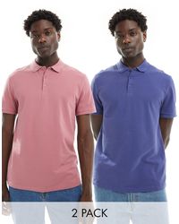 ASOS - 2 Pack Pique Polos - Lyst