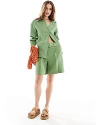Mango - – leinen-shorts - Lyst