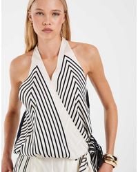 Vero Moda - Sleeveless V-neck Top With Tie Detail - Lyst