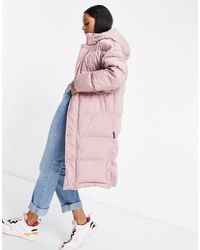 Missguided Lange Gewatteerde Jas - Roze