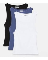 Pull&Bear - – 3er-pack tanktops - Lyst
