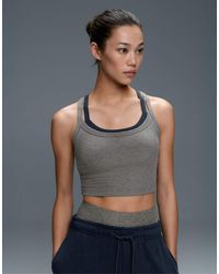 Oysho - Rib Marl Tank Top Top Overlay - Lyst