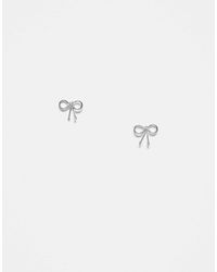 Kingsley Ryan - Boucles d'oreilles en argent massif avec nœud - Lyst