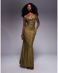 South Beach - Cowl Neck Maxi Beach Dress - Lyst