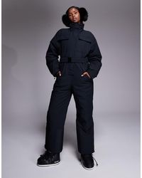 ASOS 4505 Ski & Snow - Asos 4505 Ski Retro Belted Ski Suit With Funnel Neck - Lyst