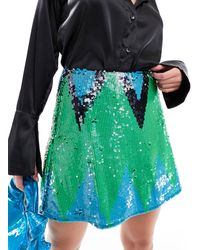 French Connection - Embellished Sequin Mini Skirt - Lyst