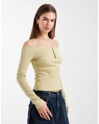 ASOS - Off Shoulder With Hook And Eye Detail Top - Lyst