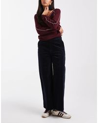 ASOS - Cord Wide Leg Ankle Grazer Pants - Lyst