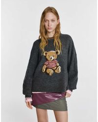 Pull&Bear - Bear Graphic Sweater - Lyst