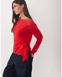Mango - Tie Side Knitted Top - Lyst