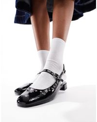 schuh - Lowen Eyelet Slingback Mary Janes - Lyst