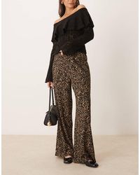 Jdy - Wide Leg Textured Trousers - Lyst