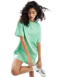 ASOS - Vestido corto verde extragrande estilo camiseta - Lyst
