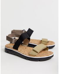 Camper Sandalias planas con diseño en dos partes - Multicolor