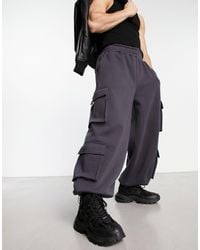 ASOS Oversize Cargo joggers in White for Men | Lyst