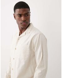 ASOS - Co-Ord Relaxed Revere Shirt With Linen - Lyst