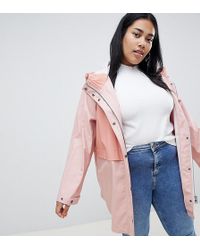 ASOS Pinker Regenmantel in Blockfarben - Mehrfarbig