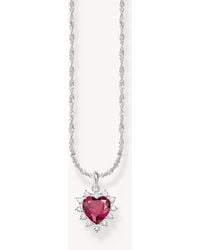 Thomas Sabo - Heart Pendant Rope Chain Necklace - Lyst