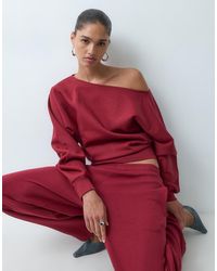 ASOS - Slash Neck Batwing Sweatshirt - Lyst